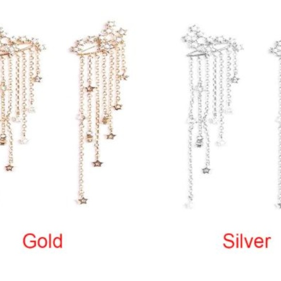 Star Tassel Drop Earrings - Picture 4 of 8